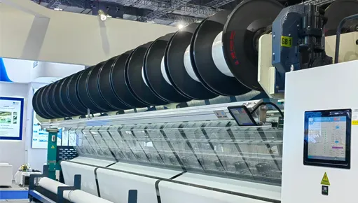 CHENGXIN presents its full range of aluminum beams for warp knitting and ribbon looms at the industry expo
